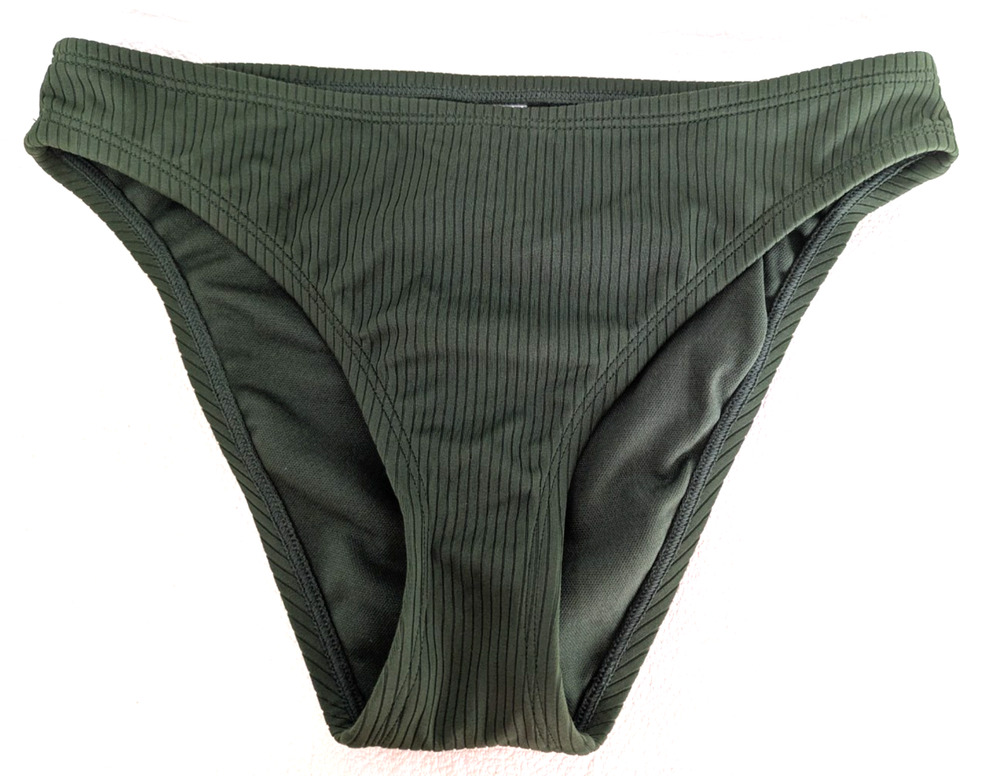 Women's Bikini Bottom Green XS Low Rise Cheeky Swimwear Beach Cruise Resort